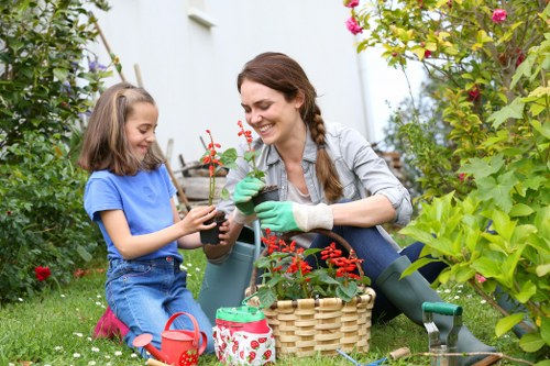 Compact Isle of Dogs outdoor space transformed with raised beds and seating